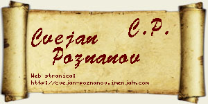 Cvejan Poznanov vizit kartica